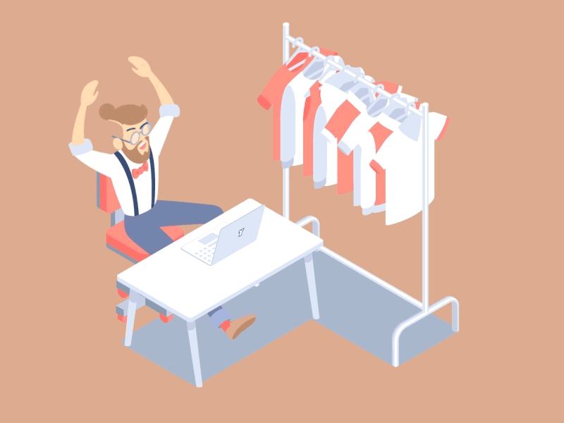 Make It Rain designer fashion flat hipster icon illustration isometric money pastel rain shop store