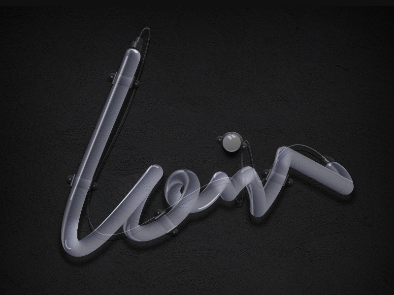 [练习]灯光字体 light