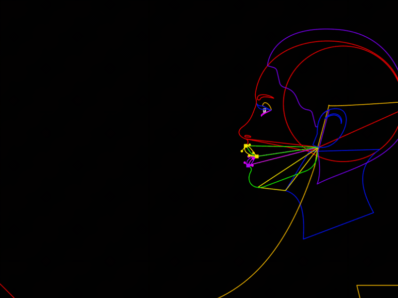 Mixed.Parts 3 Brief Wireframes behind the scenes blow girl hand head kiss profile rig wireframe woman