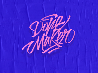 dope maker calligraphy design handlettering lettering logo type