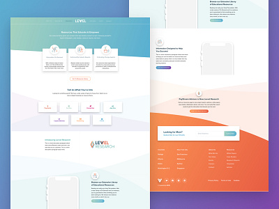 Levvel's New Resource Library charlotte consulting design development devops gradient levvel product research success wave website