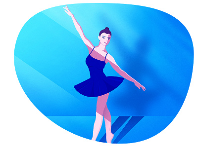 Ballerina ballerina ballet belly cute dance dancer girl illustration light shadow