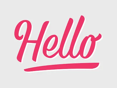 Hello hello lettering