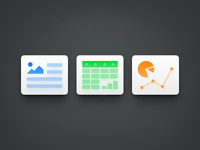 Office Icons app icon chart excel form mac icon macos icon osx icon office pie chart powerpoint realistic sandor skeu skeuomorph skeuomorphism ui icon user interface icon ux icon word wps