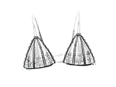 Something delicate in watercolor brassiere feminine illustration