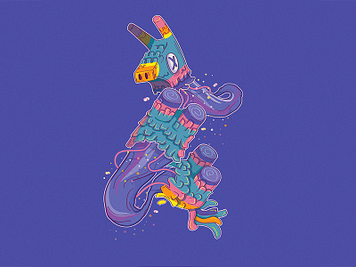 Pinata candy dead fiesta illustration party pinata