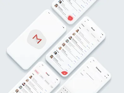 Gmail Redesign experience free gmail inbox interface iphonex mail psd ui ux xd