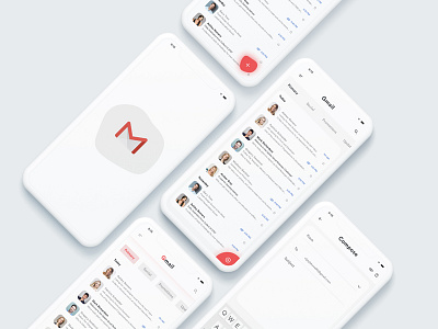 Gmail Redesign experience free gmail inbox interface iphonex mail psd ui ux xd