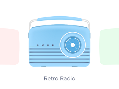 [Illustration - Style 01] Retro Radio fm icon illustration mp3 music player radio retro songs sound speaker volume