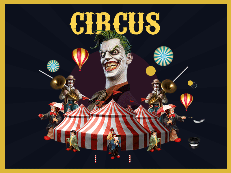 Circus banner color composition design dribbble effects gif illustration inspiration shot ui ux