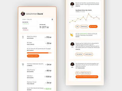 Pitch; Compass - Your personal banking companion app atomic design bank card feed finance layout light personal ui ux