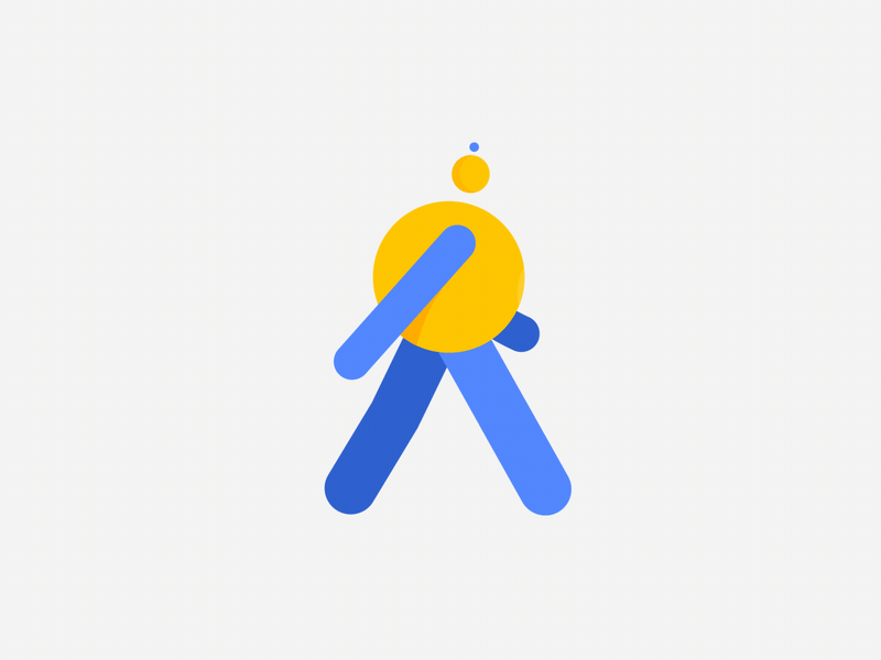 Walk abstract animation character cycle motion walk