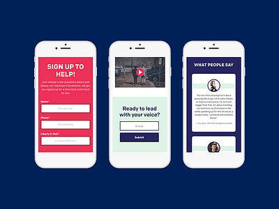 Campaign UI design layout mobile ui user interface