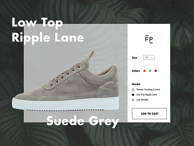 Daily UI #007 - Settings challenge dailyui design fashion futura settings shoe store ui