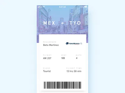 DailyUI #024 Boarding Pass boarding dailyui pass