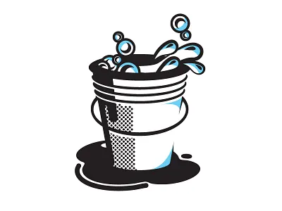 Bucket bucket concept design icon illustration illustrator logo pen tool reject vector water