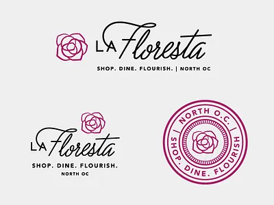 La Floresta Logo System branding cursive floral flower identity system logo logo system script seal