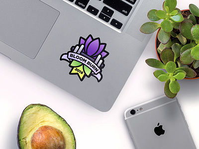 🍃Bloom Burn 2018 bloom bloom burn challenge laptop sticker lotus spring springtime sticker work out