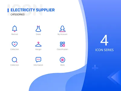 Electricity supplier icon display electricity supplier,ios,ui
