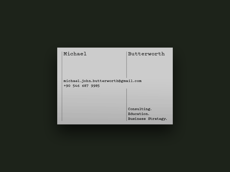 MB BC business cards coffee consulting istanbul stationery turkey type