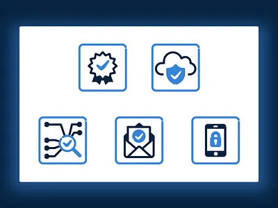 security tech icons cloud guarenteed icons network notification phone safety security tech