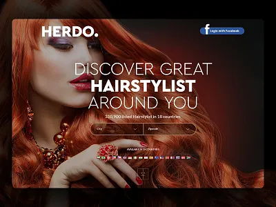 Herdo Website Design daily ui female hairstyle modelling ui user experience user interface ux web design website