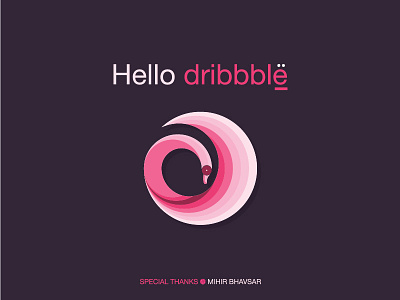 Dribbble Swan bird creative debut first shot golden ratio hello dribbble icon design illustration pink swan logo unique vector