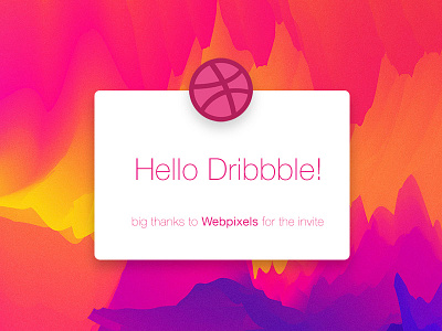 Hello Dribbble! debut design dribble first gradient hello invite shot