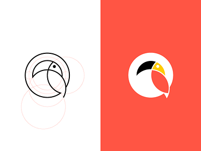 Q³ bird brand identity branding branding logo parrot smile style guide logo