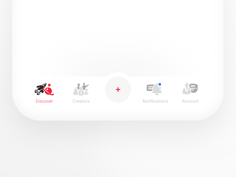 Tab Bar Icons account app application creator icon notifications people planet rocket star tab bar