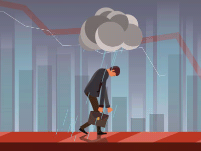 A Sad Businessman after effects animation businessman crisis cycle depressive walk walk cycle