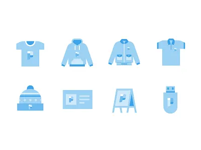 Printd icons blue cloth clothes clothing flat hoodie icons logo illustration mark shirt sign