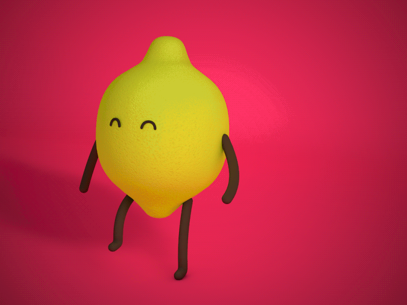 Walking Lemon 3d cinema lemon walk