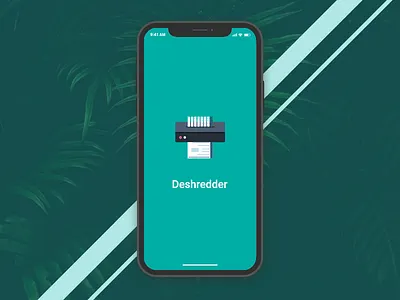 Deshredder app illustration ios iphone x logo minimalism mobile ui ux vector