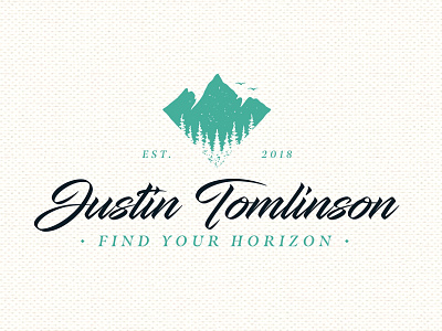 Justin Tomlinson cool horizon logo mountain nature