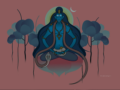 Illustration experiment with dark color.#siva