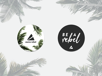 Asana Rebel’s Guerrilla Stickers art direction asana rebel branding design fitness guerilla los angeles merchandise palm tree premium stickers swag yoga