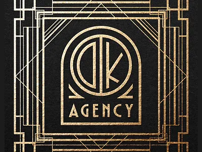 DK Agency art deco branding logo real estate realtor