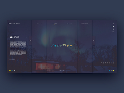 The Vacation aurora design flatdesign graphicdesign mountains travel ui uidesign userinterface ux uxdesign vacation