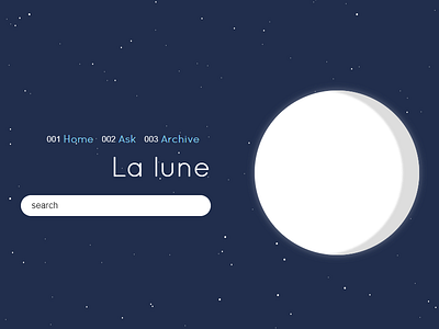 Moon header css header moon night sky stars