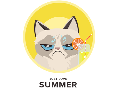 Summer flat illustration sketch vector