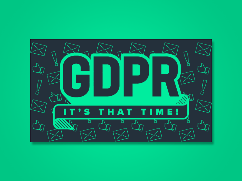 Happy GDPR Day! ;) animation banner design gdpr