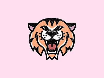 The eye of the tiger cat eye of the tiger feline illustration laugh lion logo meow roar smile tiger wild