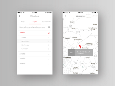 Banking App bank banking clean locations map minimal ui ux