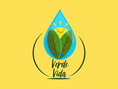 Verde Vida arte ilustración logo merch vector