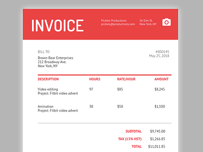 DailyUI - 046 - Invoice 046 dailyui invoice