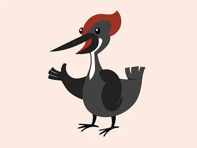 Woodpecker animal bird cartoon character mascot woodpecker