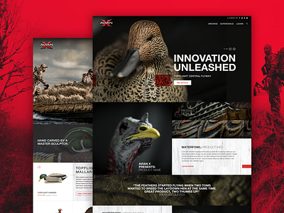 Avian X avian decoys design ecommerce eshop outdoor redesign typography ui ux web