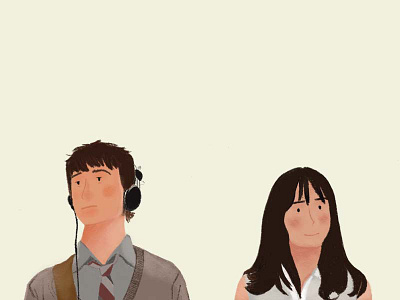 (500) 500daysofsummer character illustration movie procreate