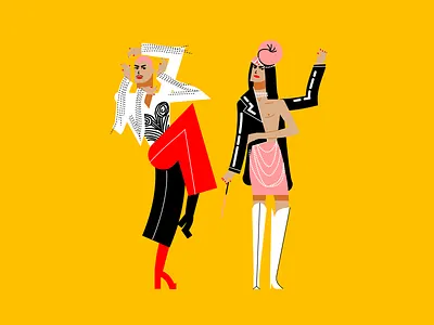 Ball Kids club kids fashion fashion illustration flat illustration queer vector illustration